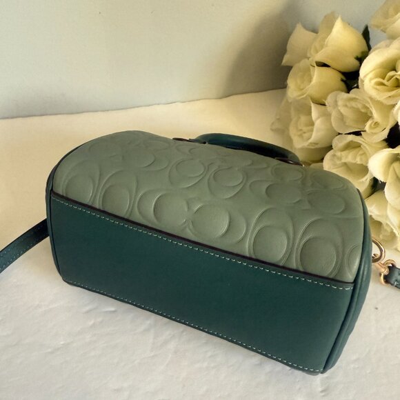 coach Mini Rowan Crossbody Bag In Blocked Signature Leather cy744 - Picture 5 of 7